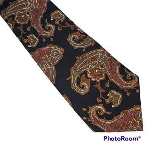Kuppenheimer navy paisley silk tie